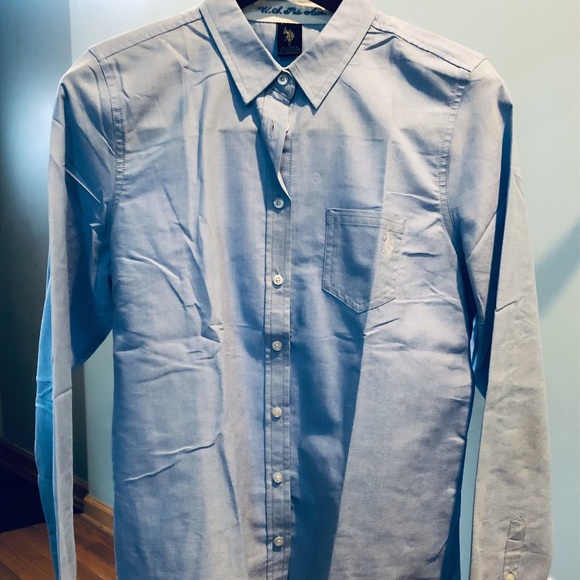 US Polo Assn Light Blue Button-down - Picture 1 of 8